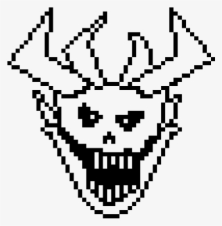 Crazy Skull - Line Art