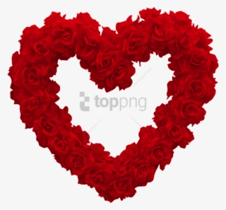Free Png Download Love Heart Of Roses Png Images Background - Rose Heart Png