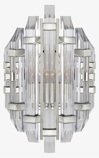 Adele Sconce In Polished Nickel With Clear Acrylic - Chandelier