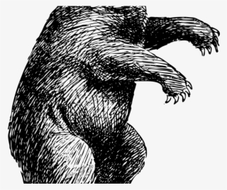 Black Bear Clipart Mean Bear - Standing Bear Art