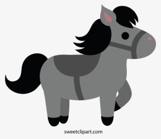 Horse Clipart Grey - Cute Black Horse Clipart