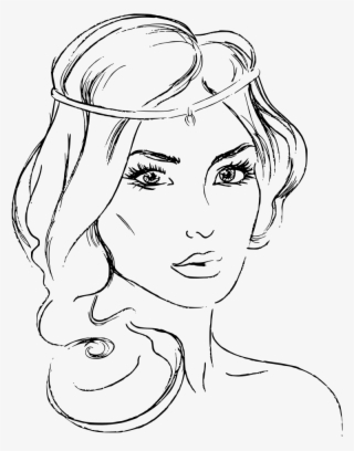 Download Png - Beautiful Princess Coloring Page