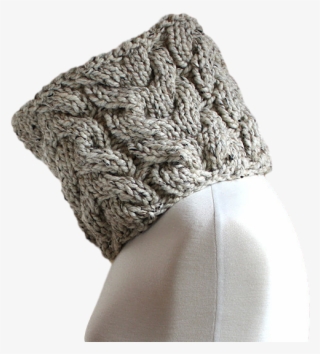 Oversized Cabled Cowl Scarf - Beanie