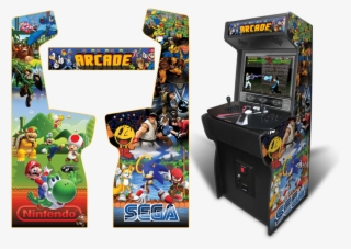 Custom Permanent Full Size Nintendo Vs Sega Inspired - Street Fighter Arcade Cabinet Design