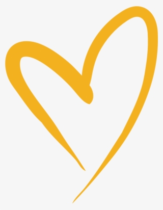 Canary Yellow - Black And White Heart Sketch