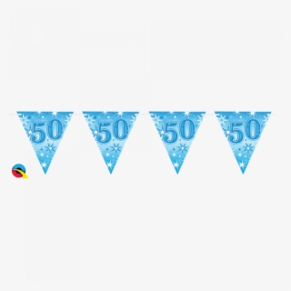 Blue Foil Birthday Flag Bunting - Qualatex