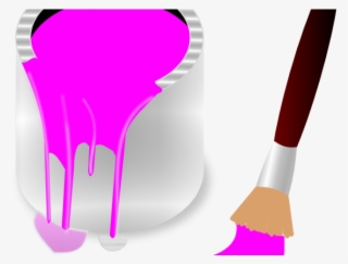 Paint Brush Clipart Colorful Paint - Pink Paint Brush Clip Art