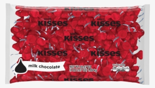 Hershey's Kisses Milk Chocolates, Red Foils, - Black Foiled Hersheys Kisses
