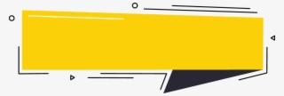 Yellow Banner With Black Down Right Abstract Around - Yellow And Black Banner
