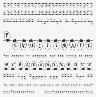 Christmas Lights Font Preview - Number