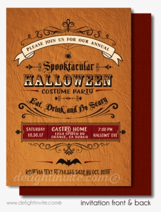 Vintage Halloween Cocktail Party Invitations, Eat, - Poster