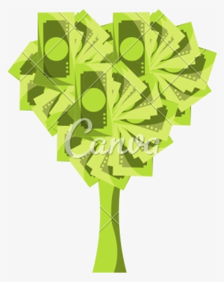 Money Tree Vector Illustration - Christmas Tree