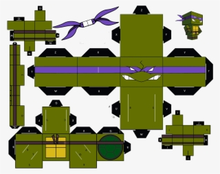 Teenage Mutant Ninja Turtles Papercraft With Template - Ninja Turtle Cubeecraft