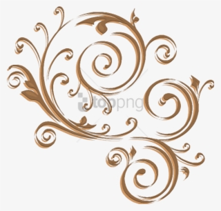 Free Png Gold Swirl Design Png Png Images Transparent - Transparent Background Gold Swirl Png
