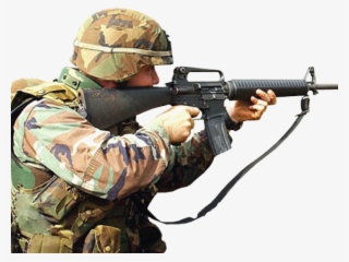 Soldiers Clipart Transparent Background - Soldier With Rifle Png