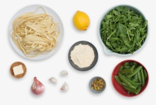 Fresh Fettuccine Pasta With Sugar Snap Peas & Arugula - Pesto Pasta And Snap Peas