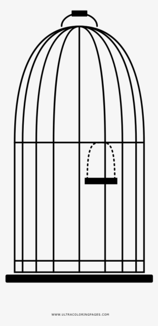 Bird Cage Coloring Page - Illustration