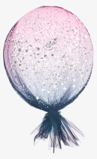 #balloon #pink #blue #ombre #ombré #tulle #string #silver - 黑白 气球