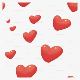 Floating Hearts, Heart Balloons Fabric - Heart