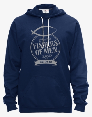 Fishers Of Men Jesus Fish Hooded Fleece Pullover - Sweatshirt