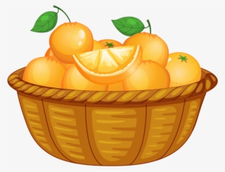 Comida, Frutas Bebidas Etc - Orange Basket Cartoon