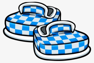 Blue Checkered Shoes - Club Penguin Shoes