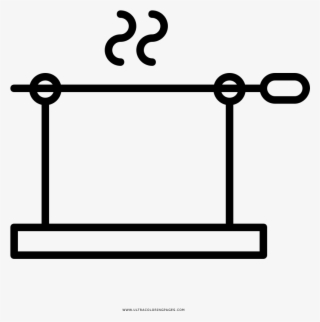 Spit Roast Coloring Page - Circle