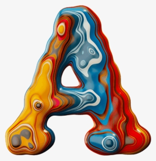 Paint Melt Font - Letter A Images Png
