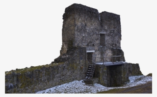 Castle, Ruin, View, Snow, Building, Wall, Castle - Pustý Hrad