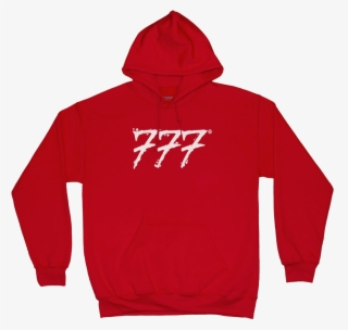 Image Of White 777 Red Hoodie - Hoodie