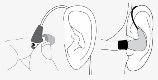 Using Earphones - Illustration