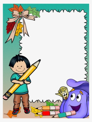 Music Border, School Border, School Frame, 1st Day - Cartoon