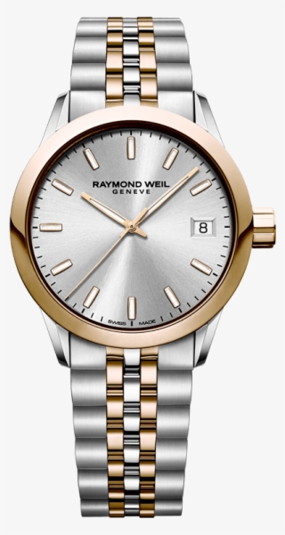 Raymond Weil Freelancer Ladies 34mm Two-tone Rose Gold - Raymond Weil Rose Gold Watches