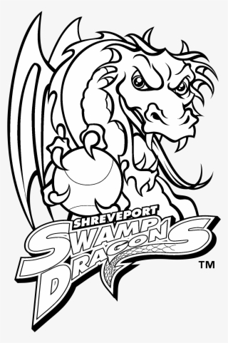 Shreveport Swamp Dragons Logo Black And White - Shreveport Swamp Dragons