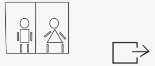 This Pictogram Is The Bathroom Sign Women And Men - Sign