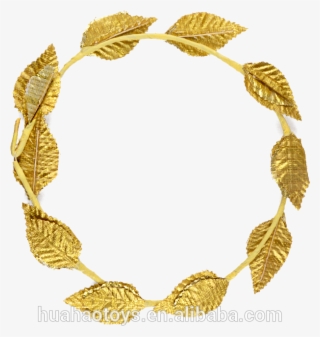 Carnival Party Accessory Gold And Green Leaf Roman - Necklace