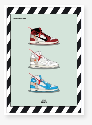 Image Of Off-white Jordan Trio Print - Sail
