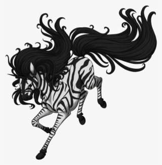 Unicorn Clipart Zebra - Unicorn Tail Watercolor Tattoo
