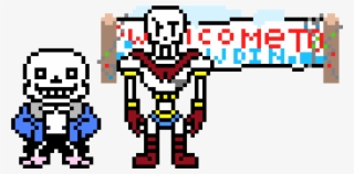 Sans And Papyrus - Pixel Art Sans Et Papyrus