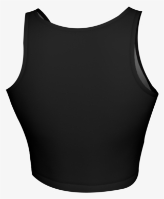1 Black Crop Top Back - Active Tank