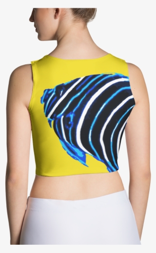 Yellow Fish Out Of Water Sublimation Crop Top - Crop Top