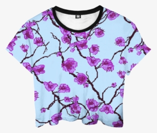 Ultra Violet Crop Top - Floral Design