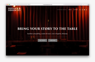 Potluck And Poison Ivy Is A Live Dinner And Storytelling - Stage