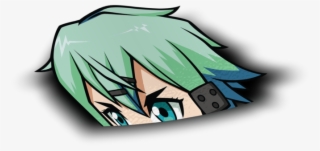 Sinon Peeker Sticker - Illustration