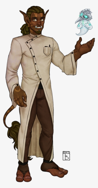 Gibbit In His Lab Wear With His Water Sprite - Costume