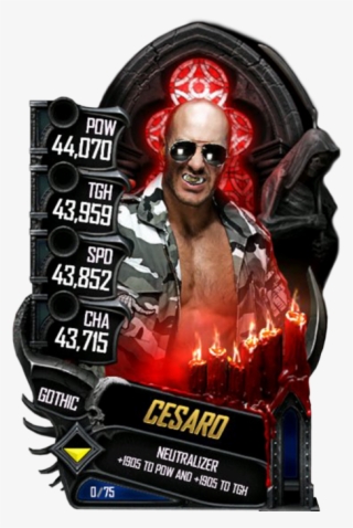 Cesaro S5 22 Gothic - Wwe Supercard Gothic Card