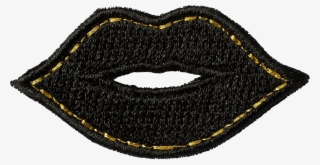 Black & Gold Lips Sticker Patch - Lipstick