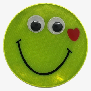 Reflective Smile Sticker With 3d Eyes - Smiley
