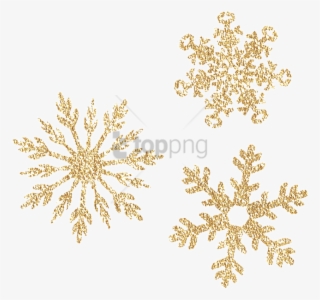 Free Png Download Transparent Golden Snowflakes Png - Gold Snowflake Transparent Background