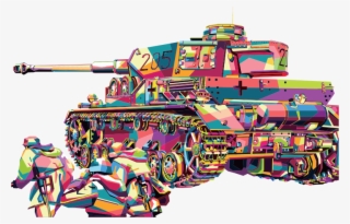 Geometric Tank Pop Art By Rizkydwi123 - Pop Art Tank